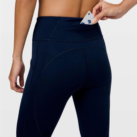 Lululemon Time To Sweat Crop True Navy | SIZE: 4 - Picture 3 of 12